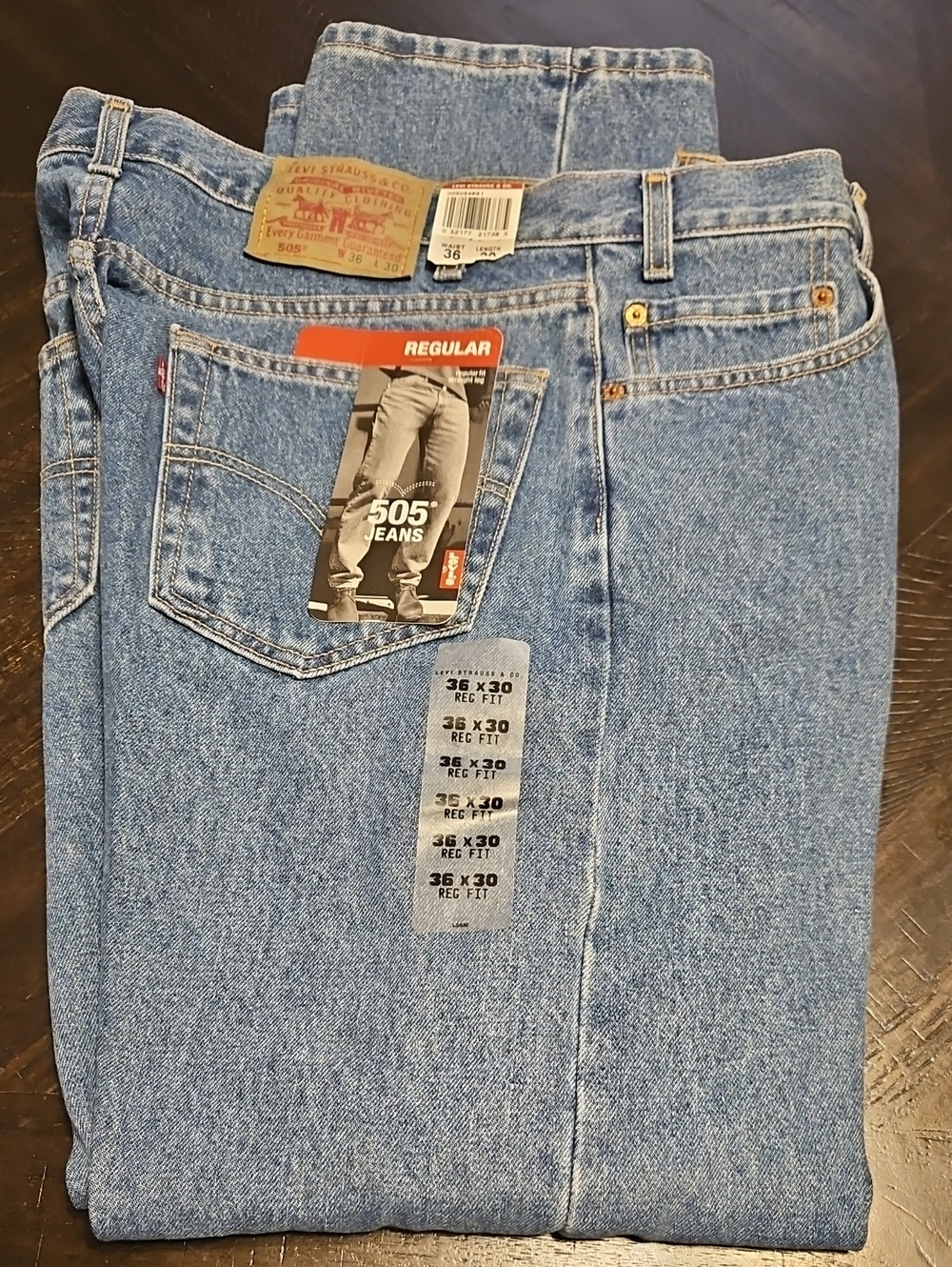 Levi's 505 Regular Straight Jeans in Medium Blue Denim
